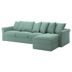IKEA HÄRLANDA cover for sectional, 4-seat, with chaise Light Green, Ikea Ireland | 1824TOGMS