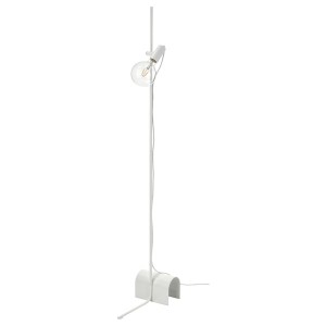 IKEA HÅRSLINGA / LUNNOM floor lamp with LED bulb White / Clear Glass, Ikea Ireland | 4961WVPKM