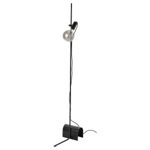 IKEA HÅRSLINGA / MOLNART floor lamp with LED bulb Black / Globe Gray Clear Glass, Ikea Ireland | 3219HOYMG
