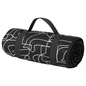 IKEA HÄSTHAGE picnic blanket, black, 51 1/8x66 7/8 in, Ikea Ireland | 7029HMQRD