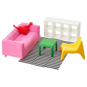 IKEA HUSET doll furniture, living room, Ikea Ireland | 1542WLFNM