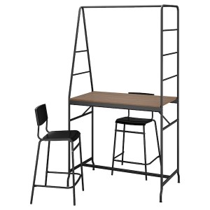 IKEA HÅVERUD / STIG table and 2 stools, 41 3/8 in Black / Black, Ikea Ireland | 2530DEXGW