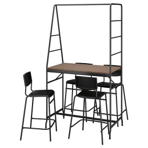 IKEA HÅVERUD / STIG table and 4 stools, 41 3/8 in Black / Black, Ikea Ireland | 7528LOHIM