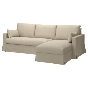 IKEA HYLTARP cover f 3-seat sofa w chaise right Hemmesta Light Beige, Ikea Ireland | 7695ESPRV