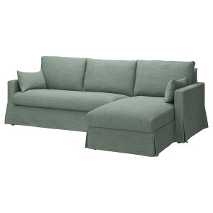 IKEA HYLTARP cover f 3-seat sofa w chaise right Hemmesta Gray / Green, Ikea Ireland | 2504BSZWV