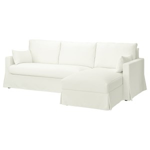 IKEA HYLTARP cover f 3-seat sofa w chaise right Hallarp White, Ikea Ireland | 6802DYZTG