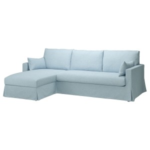 IKEA HYLTARP cover f 3-seat sofa w chaise left Kilanda Pale Blue, Ikea Ireland | 9148LNCVK