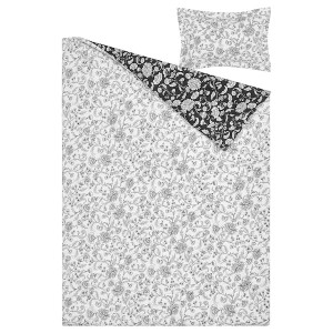 IKEA IDALINNEA comforter set, Twin/Twin X-long White / Gray, Ikea Ireland | 8605SMRJX