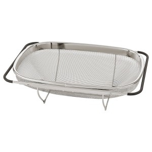 IKEA IDEALISK colander, stainless steel/black, 13x9 in, Ikea Ireland | 3284ZLUDS