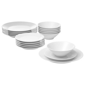 IKEA IKEA 365+ 18-piece dinnerware set, white, Ikea Ireland | 5869NEPGM