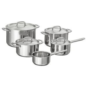 IKEA IKEA 365+ 9-piece cookware set, stainless steel, Ikea Ireland | 0125IKHJO