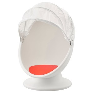 IKEA IKEA PS LÖMSK Swivel chair, white, red, Ikea Ireland | 4931MHKBX