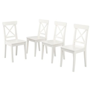 IKEA INGOLF chair, 4 pack White, Ikea Ireland | 5186YMKFR