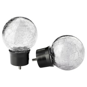 IKEA INSEKTSMAL finials, 1 pair Glass / Black, Ikea Ireland | 4569XAHCB