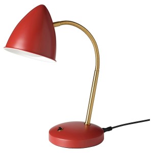 IKEA ISNÅLEN LED work lamp Red / Brass Color, Ikea Ireland | 2469YQJDN