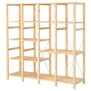IKEA IVAR 4 section shelving unit, pine, 70 1/2x19 5/8x70 1/2 in, Ikea Ireland | 7198GMRCH