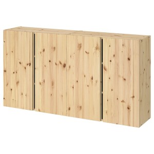 IKEA IVAR wall cabinet with doors, pine, 63x11 3/4x32 5/8 in, Ikea Ireland | 8674XAHMF