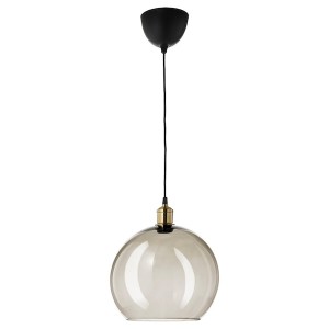 IKEA JAKOBSBYN / JÄLLBY pendant lamp Smoked Glass / Brass Plated, Ikea Ireland | 3584VDLMW