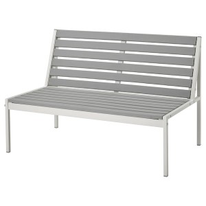 IKEA JOLPEN loveseat, outdoor, white/gray, 39 3/8x23 1/4x26 3/8 in, Ikea Ireland | 6435FLWKX