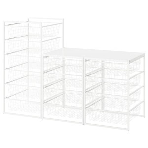 IKEA JONAXEL storage combination, 58 1/4x20 1/8x41 in White, Ikea Ireland | 3905YGSBD