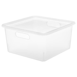 IKEA JORDBRUK storage box with lid, clear, 11x11x5 ½ in, Ikea Ireland | 9146ARVJZ