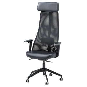 IKEA JÄRVFJÄLLET office chair with armrests Glose Black, Ikea Ireland | 4289CKWBA