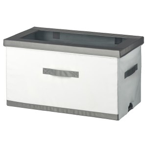IKEA JÄTTEBJÖRN box with lid, white/gray, 32x17 ¾x17 ¼ in, Ikea Ireland | 7320WKUCV