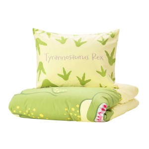 IKEA JÄTTELIK duvet cover and pillowcase(s), Twin Tyrannosaurus Rex / Triceratops / Yellow, Ikea Ireland | 7216UXTCV