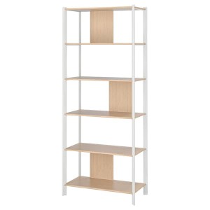 IKEA JÄTTESTA shelf unit, 31 1/2x76 3/4 in White / Light Bamboo, Ikea Ireland | 1378PGANY