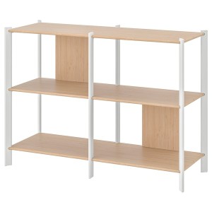 IKEA JÄTTESTA shelf unit, 47 1/4x33 1/2 in White / Light Bamboo, Ikea Ireland | 9251TFZMV