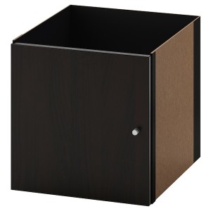 IKEA KALLAX Insert with door, 13x13 in Black / Brown, Ikea Ireland | 3976TVNKJ