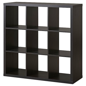 IKEA KALLAX Shelf unit, 44 1/8x44 1/8 in Black / Brown, Ikea Ireland | 1465ELRVC