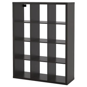 IKEA KALLAX Shelf unit, 44 1/8x57 7/8 in Black / Brown, Ikea Ireland | 4608YHSEA