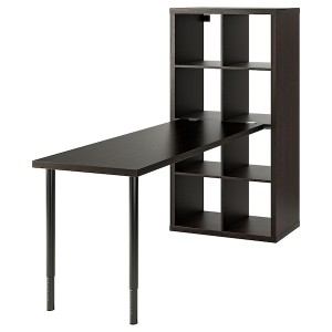 IKEA KALLAX / LAGKAPTEN workstation, 30 3/8x70 1/2x57 7/8 in Black / Black / Brown, Ikea Ireland | 4092GVLRQ