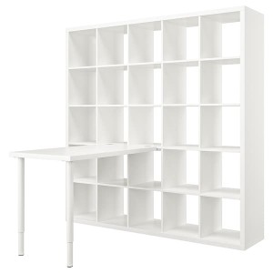 IKEA KALLAX / LINNMON workstation, 71 5/8x54 3/4x71 5/8 in White, Ikea Ireland | 1542HGAFP