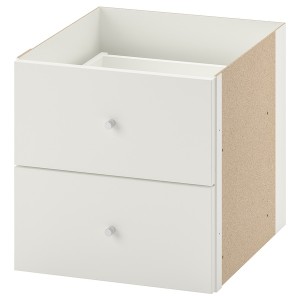 IKEA KALLAX insert with 2 drawers, 13x13 in White, Ikea Ireland | 8014DMAKO