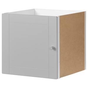 IKEA KALLAX insert with door, groove milled, 13x13 in Gray, Ikea Ireland | 7925BWGEV
