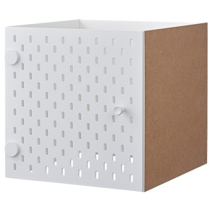 IKEA KALLAX insert with pegboard, white, 13x13 in, Ikea Ireland | 5018WGNOT