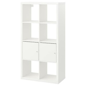 IKEA KALLAX shelf unit with doors, 30 3/8x57 7/8 in White, Ikea Ireland | 0196NLJAM