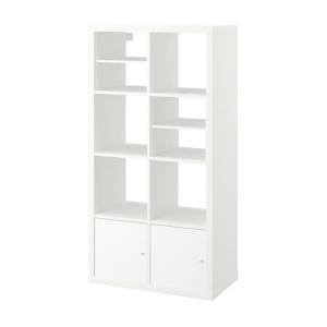 IKEA KALLAX shelving unit, with 2 doors/with 2 shelf inserts, 57 7/8x30 3/8 in White, Ikea Ireland | 2670DSZCR