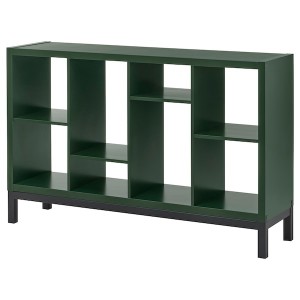 IKEA KALLAX shelving unit with underframe, dark green/black, 57 7/8x15 3/8x37 in, Ikea Ireland | 9261PEHOT