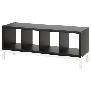 IKEA KALLAX shelving unit with underframe, 57 7/8x23 1/4 in Black / Brown / White, Ikea Ireland | 7908ZWNRT