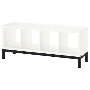 IKEA KALLAX shelving unit with underframe, 57 7/8x23 1/4 in White / Black, Ikea Ireland | 9741EHORA