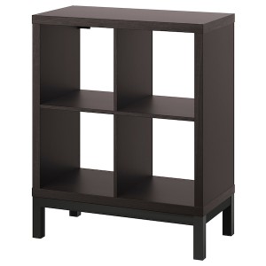 IKEA KALLAX shelving unit with underframe, 30 3/8x37 in Black / Brown / Black, Ikea Ireland | 2764DQPRB
