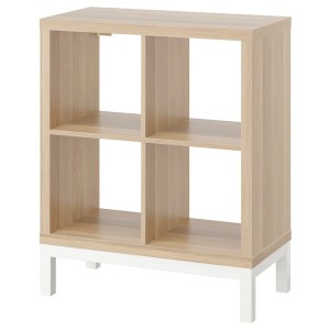 IKEA KALLAX shelving unit with underframe, 30 3/8x37 in White Stained Oak Effect / White, Ikea Ireland | 7295NERVB