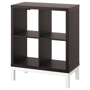 IKEA KALLAX shelving unit with underframe, 30 3/8x37 in Black / Brown / White, Ikea Ireland | 3125UYKTI