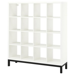 IKEA KALLAX shelving unit with underframe, 57 7/8x64 5/8 in White / Black, Ikea Ireland | 6782MASYT