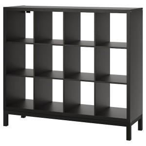 IKEA KALLAX shelving unit with underframe, 57 7/8x50 3/4 in Black / Brown / Black, Ikea Ireland | 4769FRUXS