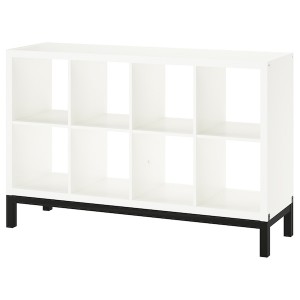 IKEA KALLAX shelving unit with underframe, 57 7/8x37 in White / Black, Ikea Ireland | 6158ANXBI