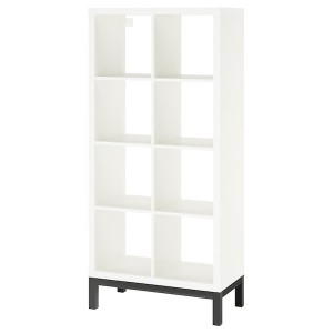 IKEA KALLAX shelving unit with underframe, 30 3/8x64 5/8 in White / Black, Ikea Ireland | 7093TJCLN